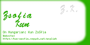 zsofia kun business card