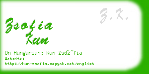 zsofia kun business card